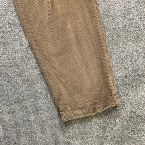 Vintage Santorelli Pants Mens 36 Mocha Como 2 Corduroy Cotton Pleated Trouser - Picture 3 of 16
